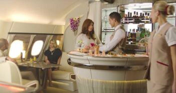 From intimate lighting and leather seating to sit up bars with attentive barkeeps, we check out which airlines offer the best cocktail bars in the skies.