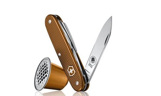What‘s better than a Swiss army knife, the most man-friendly of tools? How about the Pioneer Nespresso, a knife that’s doing its part for the environment?