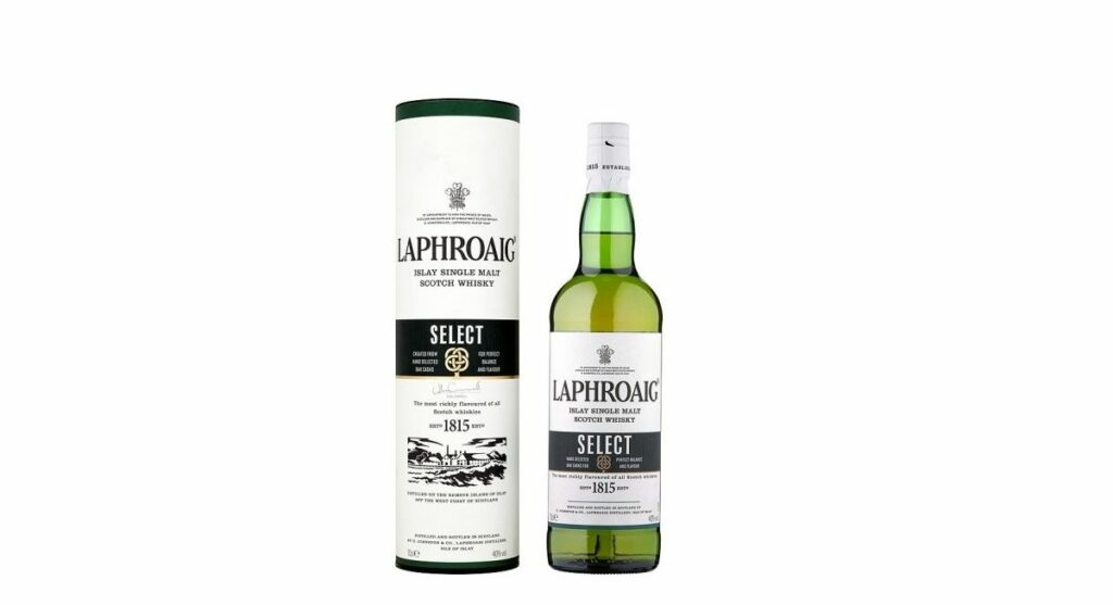 Laphroaig Select offers a new, lighter, and brighter tipple for whiskey drinkers who might be put off by the heavy peatiness of Laphroaig single malt.