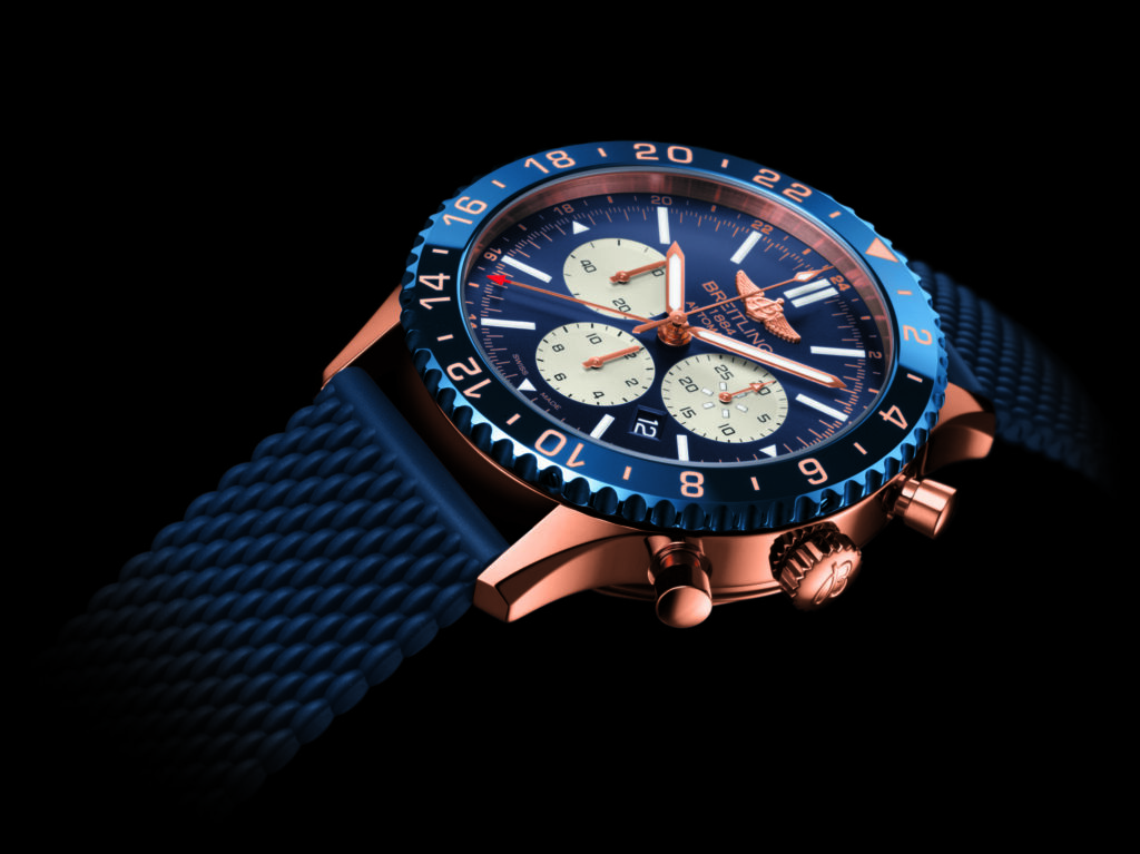 Breitling's “flight captain’s chronograph” takes off in an exclusive new 250-piece limited-edition version, the Breitling Chronoliner B04.