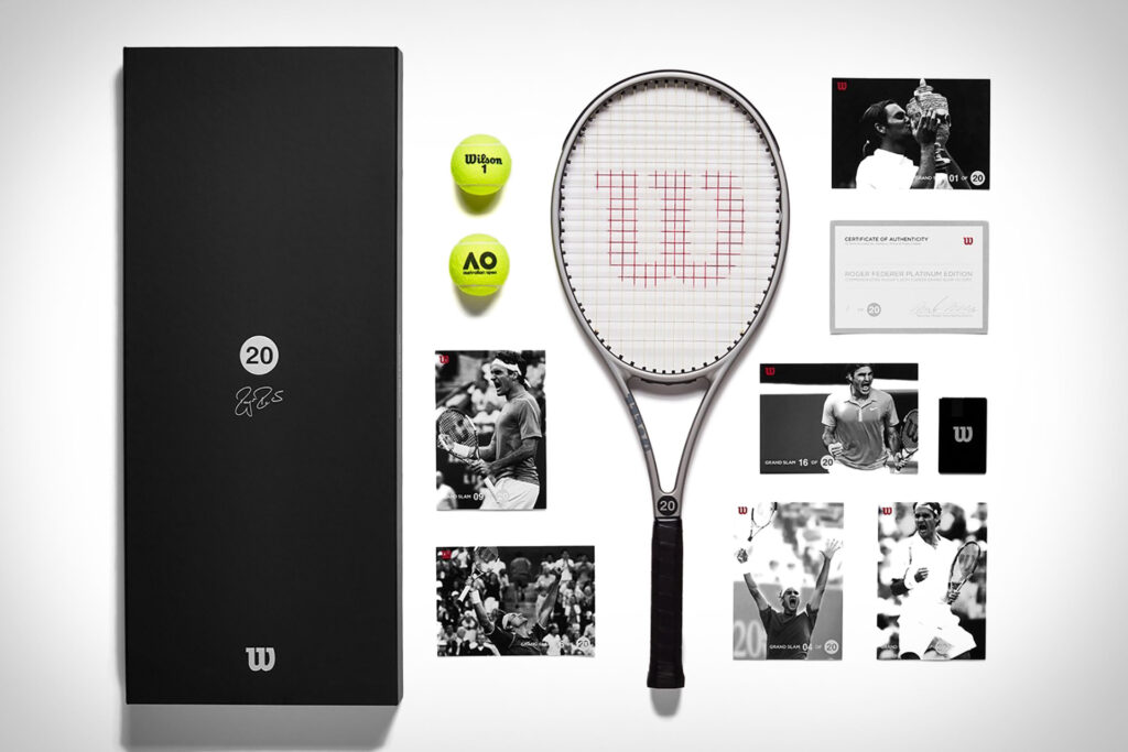 In the market for a new tennis racket? Why not follow in the footsteps of Roger Federer, one of the game's greatest players?