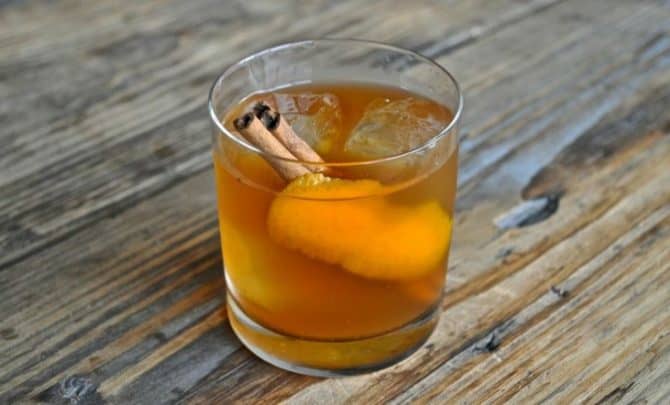 winter spiced old fashioned