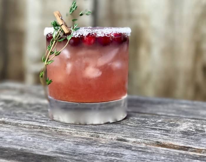 cranberry and cinnamon whiskey sour