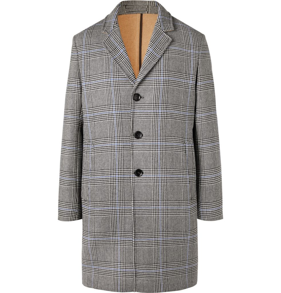 Mr Porter: Prince of Wales Checked Wool-Blend Overcoat