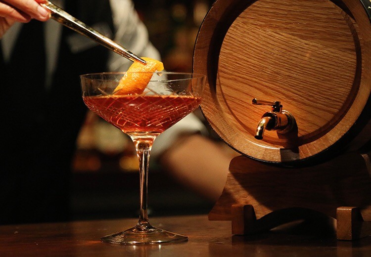 barrel aged cocktail