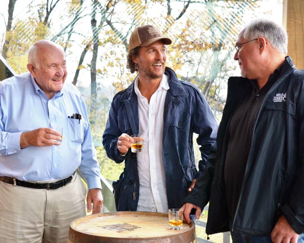 Actor Matthew McConaughey is creative director of Wild Turkey and launched his own signature bourbon made under the guidance of Eddie Russell.

