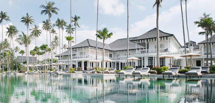 Located on Bintan Island, just off Singapore, The Sanchaya is a contemporary beachfront retreat with just a touch of Old World glamour.