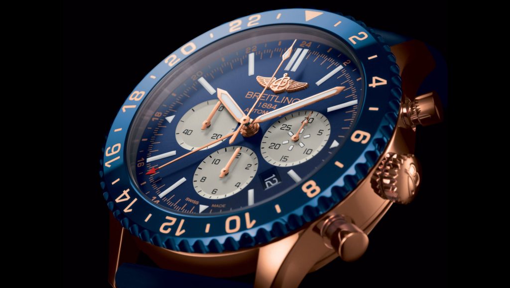 Breitling's “flight captain’s chronograph” takes off in an exclusive new 250-piece limited-edition version, the Breitling Chronoliner B04.