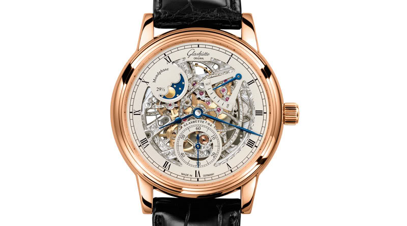 The new Senator Moon Phase Skeletonized Edition from Glashütte Original is not just striking in its design, but it's also keeping tabs of the moon.