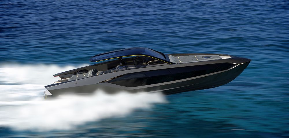 The new Tecnomar for Lamborghini 63 yacht combines the timeless finesse of the raging bull and the maritime tech of The Italian Sea Group.