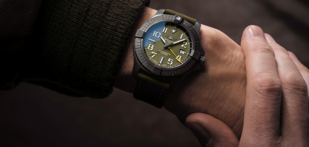 Limited to 2000 units, Breitling's new camo-cool Avenger Automatic GMT 45 Night Mission is exclusive to China and Southeast Asia.
