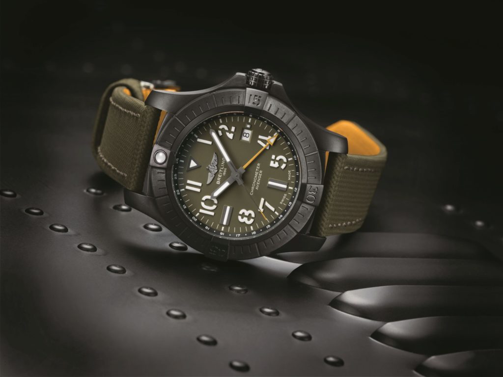 Limited to 2000 units, Breitling's new camo-cool Avenger Automatic GMT 45 Night Mission is exclusive to China and Southeast Asia. 