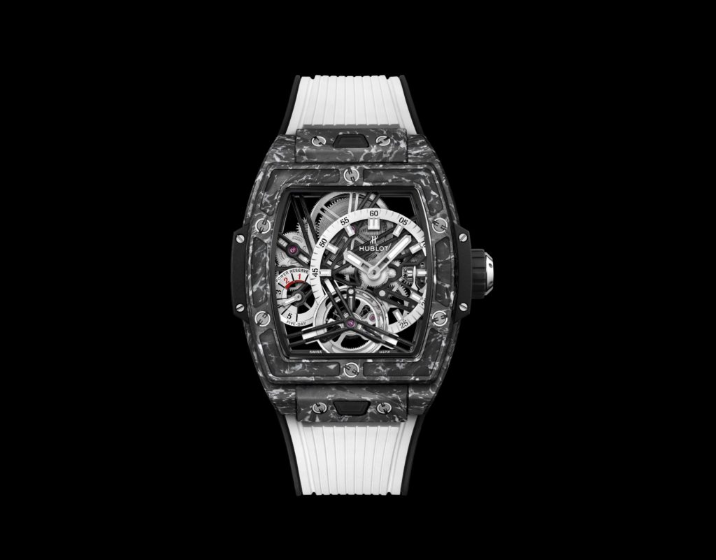 With distinctive Hublot touches, the new Spirit of Big Bang Tourbillon Carbon White is an unashamedly contemporary timepiece. 