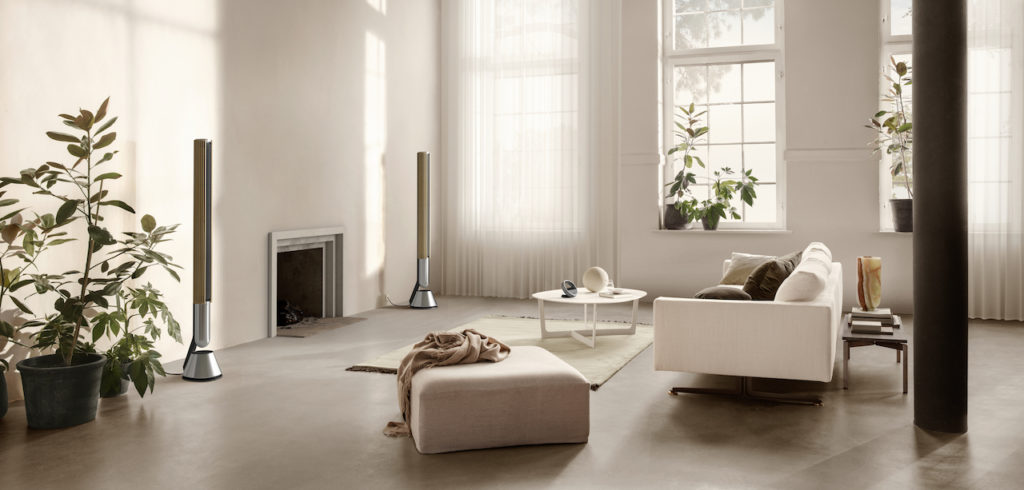 The new Beolab 28 wireless speakers from Bang & Olufsen turn any room into a dynamic home sound sphere.