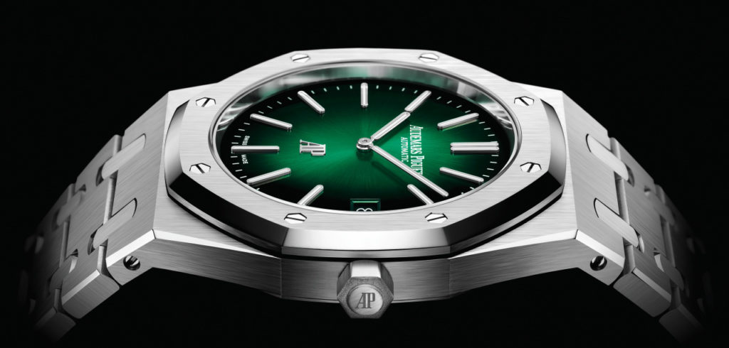 Two elegant new timepieces from Glashütte Original and Audemars Piguet suggest green is the new black when it comes to men's wrist candy.