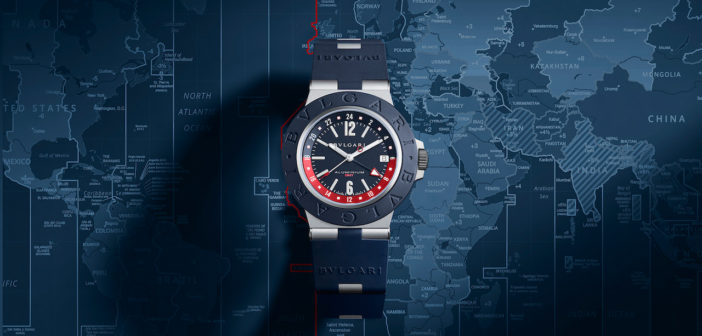 Bulgari continues its stylish timepiece collection with the addition of the Bulgari Aluminium GMT.