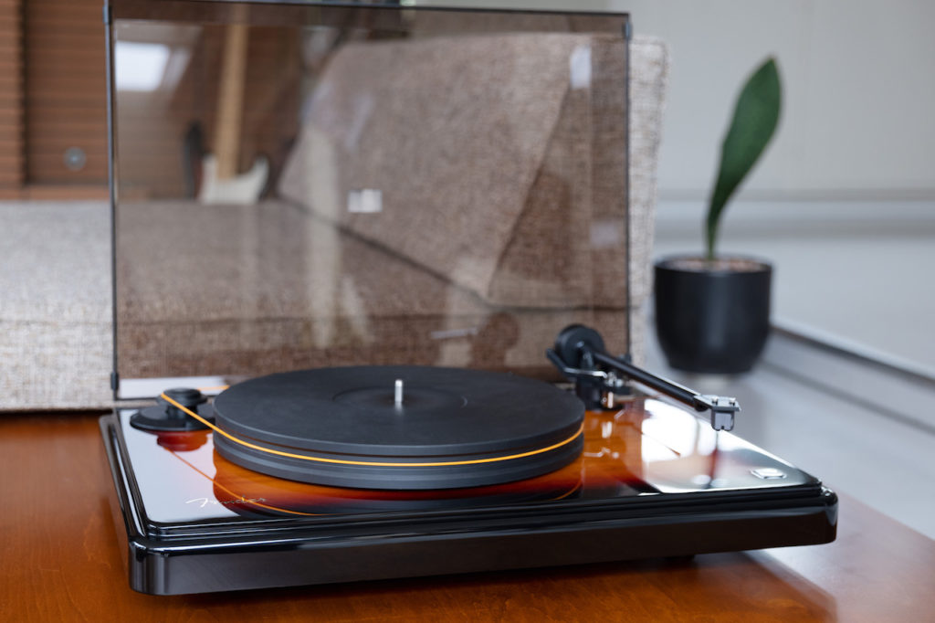 Fender has collaborated with Mobility Fidelity Electronics to create its first-ever turntable in its iconic sunburst pattern. 