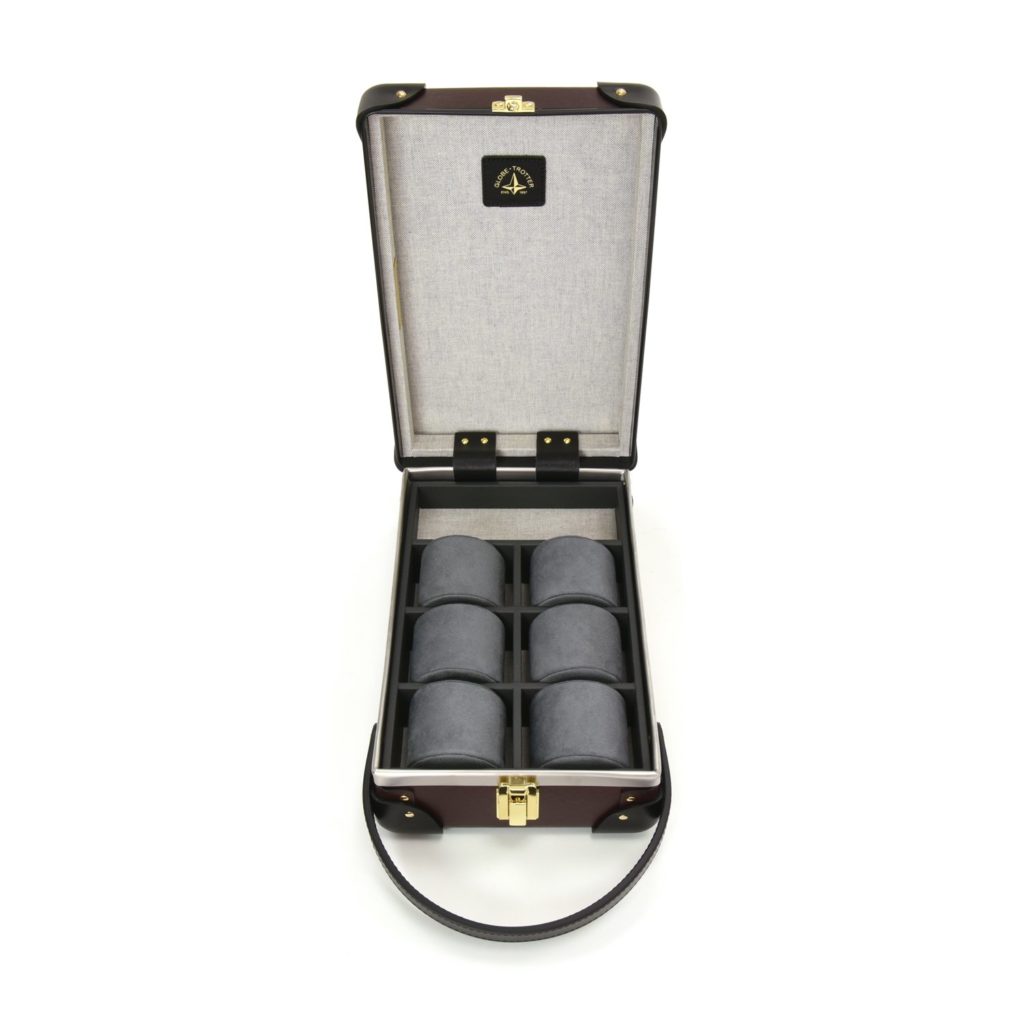 Keep your prized timepieces safe and secure with the stylish new Globe-Trotter Centenary 12-Slot Watch Case.