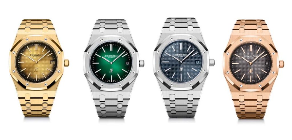 Audemars Piguet adds new colour and vitality to its Royal Oak Jumbo Extra-Thin collection.
