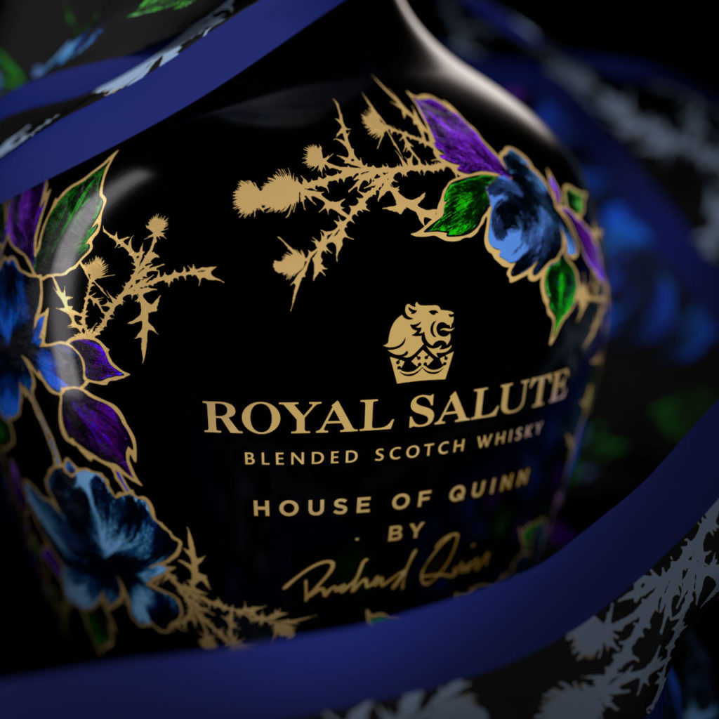 Royal Salute has collaborated with designer Richard Quinn to create a limited-edition high-fashion Scotch NFT. 