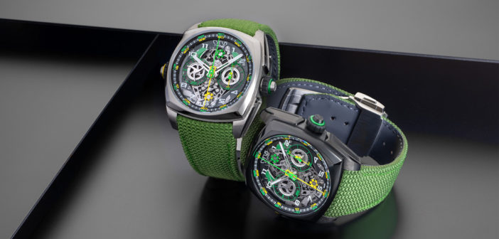 CYRUS Genève watches releases the new Klepcys DICE Lime, a double independent monopusher chronograph in striking green and yellow.