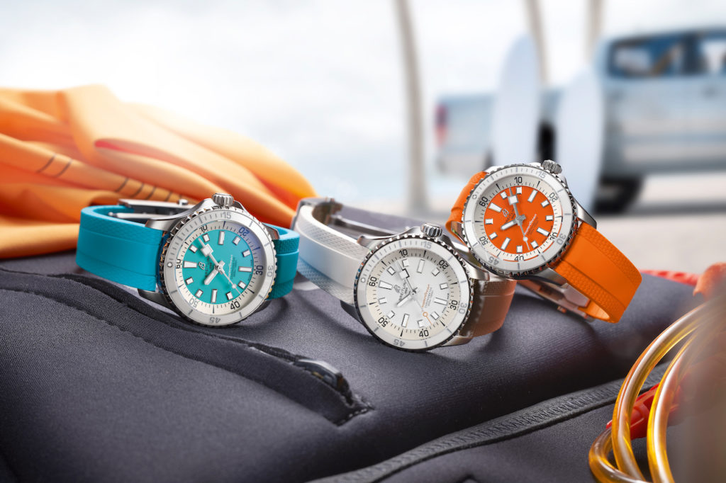 Breitling has launched a redesign of its original SuperOcean Slow Motion with modern features and a bright colour palette.