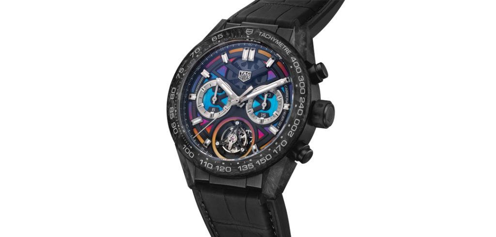 TAG Heuer creates the inspired Carrera Chronograph Tourbillon Polychrome, an arresting design limited to only 150 pieces.