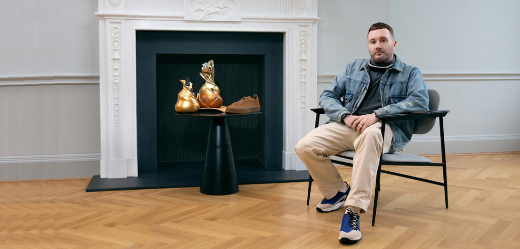 Acclaimed fashion designer Kim Jones transcends couture with a special collection featuring a collectible sneaker and a Hennessy XO decanter.
