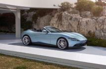 The new twin-turbo V8 Ferrari Roma Spider offers the ultimate top down driving experience.