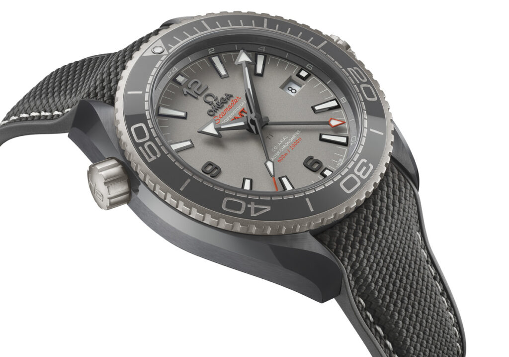For its newest Seamaster Planet Ocean Dark Grey timepiece, Omega has turned to lightweight yet durable silicon nitride ceramic.
