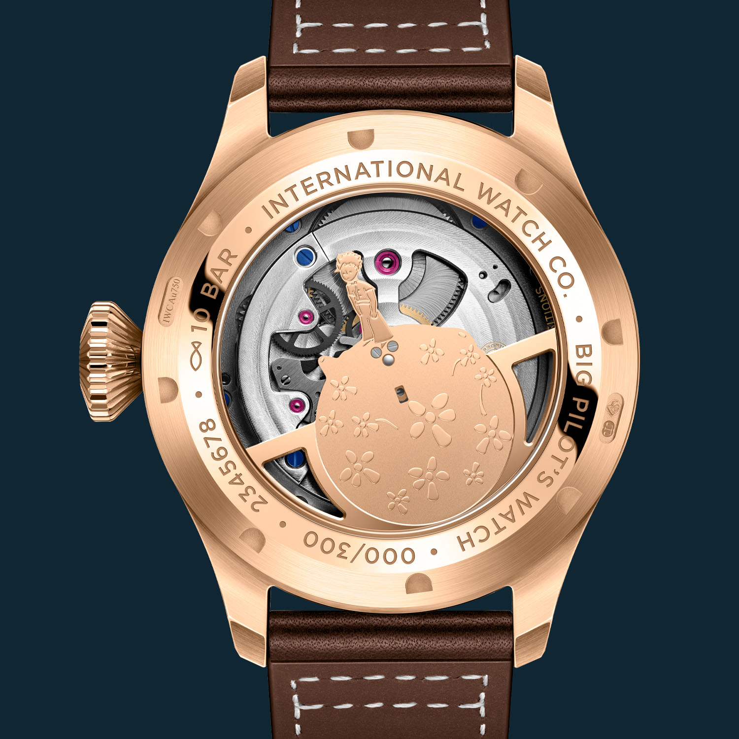 Continuing its tradition of Pilot’s Watches paying tribute to Antoine de Saint-Exupéry’s world-famous novel, IWC creates the Big Pilot’s Watch 43 Tourbillon Le Petit Prince.