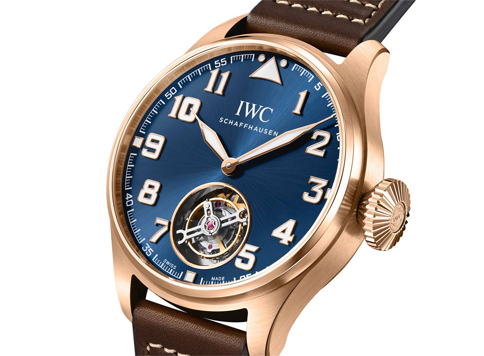 Continuing its tradition of Pilot’s Watches paying tribute to Antoine de Saint-Exupéry’s world-famous novel, IWC creates the Big Pilot’s Watch 43 Tourbillon Le Petit Prince.
